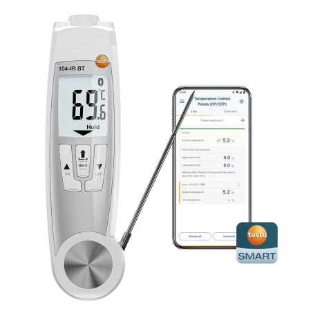 Testo 104-IR BT Infrared/Penetration Thermometer with App Connection