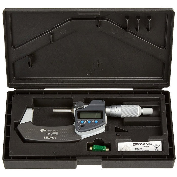 Mitutoyo 293-331-30 Coolant Proof Micrometer, Range 1-2”/25.4-50.8mm - anaum.sa