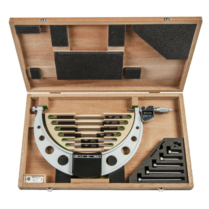 Mitutoyo 340-352-30 Outside Micrometer with Interchangeable Anvils, Range 0-6"
