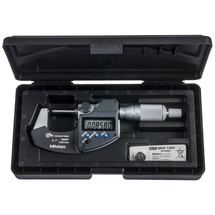 Mitutoyo 395-351-30 Spherical Face Micrometer, Range 0 ~ 1″/25.4mm