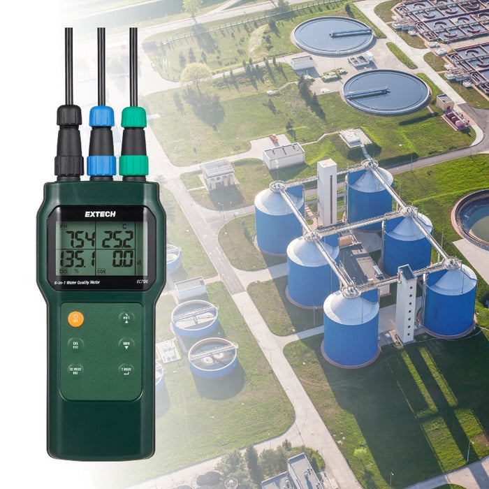 Extech EC700 6-in-1 Water Quality Meter with 3 Probes