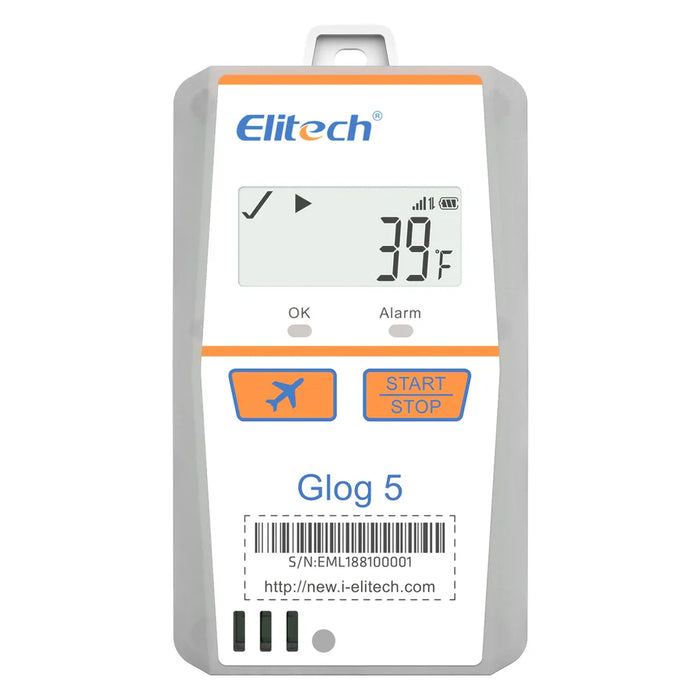 Elitech Glog5TH Single-Use Temperature Humidity Data Logger (30 Days)