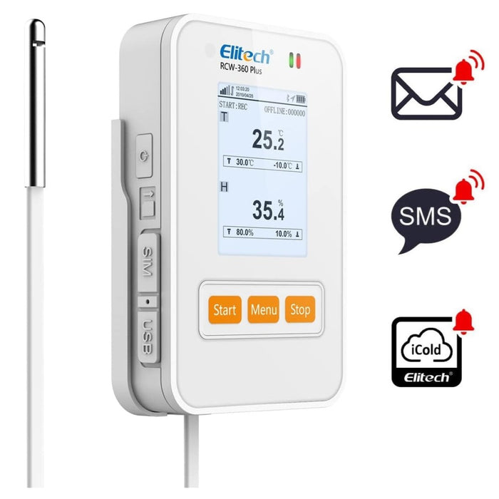 Elitech RCW-360 Plus 4G Temperature And Humidity Data Logger With External Probe