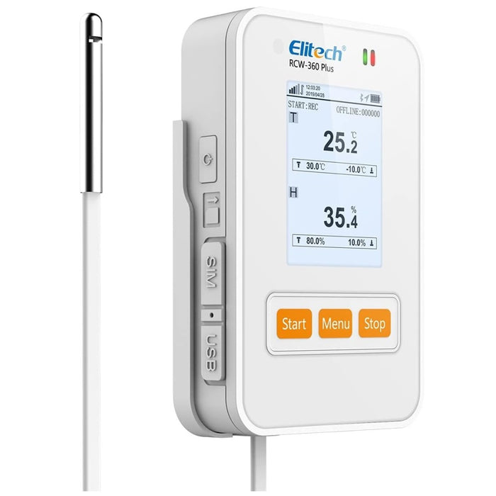 Elitech RCW-360 Plus 4G Temperature And Humidity Data Logger With External Probe