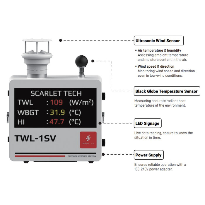 Scarlet TWL-1SV Online Heat Stress Weather Station