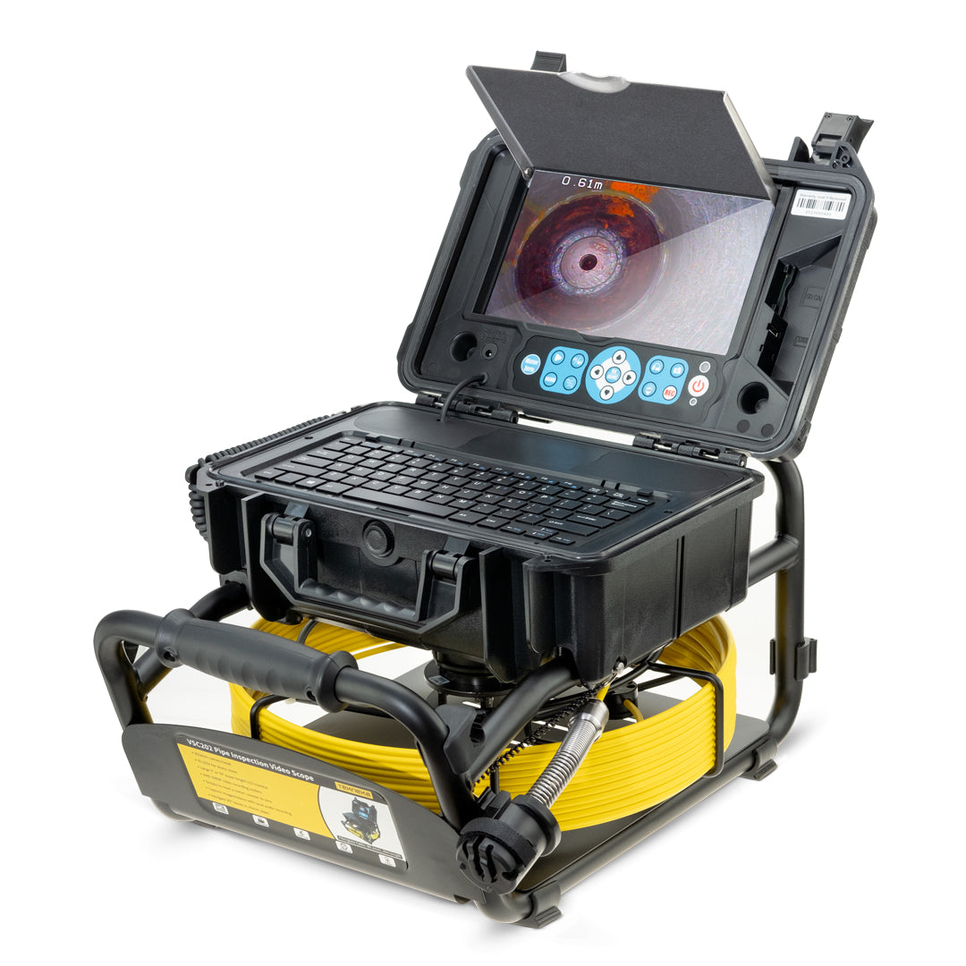 Tekneka VSC204-A4 Pipe Inspection Video Scope, 40 Meter Cable Length ...
