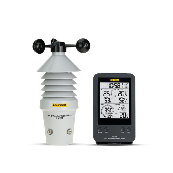Tekneka WS200E 3-In-1 Weather Monitoring Station