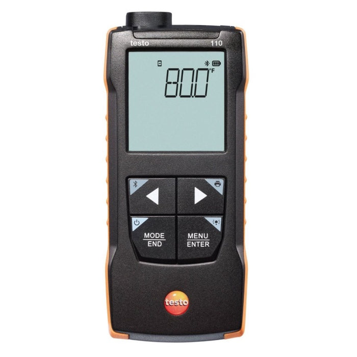 Testo 110 NTC And Pt100 Temperature Measuring Instrument With App Connection - anaum.sa