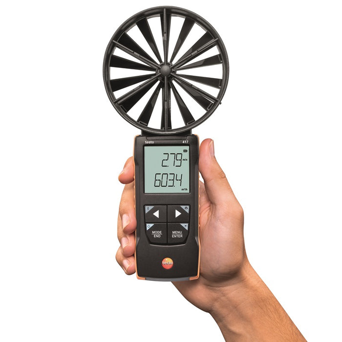 Testo 417 Digital 100mm Vane Anemometer With App Connection - anaum.sa