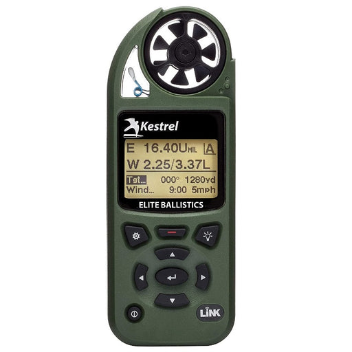 Kestrel 5700 Elite Weather Meter With Applied Ballistics With LiNK (Olive) - anaum.sa