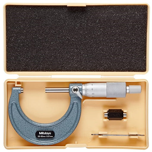 Mitutoyo 103-130 Outside Micrometer, Range 25-50mm - anaum.sa