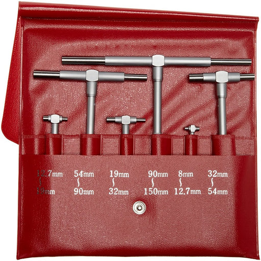 Mitutoyo 155-905 Telescoping Gage, 6 Piece Set, Range 8-150mm - anaum.sa