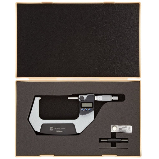 Mitutoyo 293-243-30 Digimatic Micrometer, Range 75-100mm IP65 Ratchet Stop-No SPC - anaum.sa