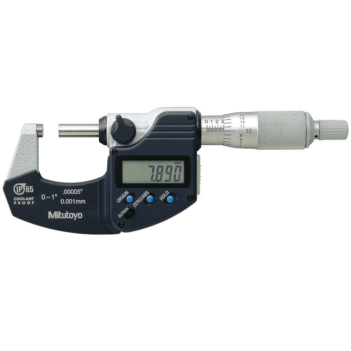Mitutoyo 293-340-30  Micrometer 1"/ 25.4mm IP65 Ratchet Stop-No SPC - anaum.sa