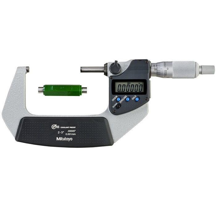 Mitutoyo 293-342-30 Micrometer, Range 2-3"/ 50-76mm IP65 Ratchet Stop-No SPC - anaum.sa