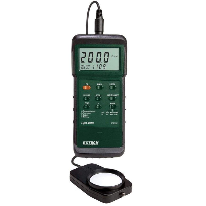 Extech 407026: Heavy Duty Light Meter with PC Interface - anaum.sa