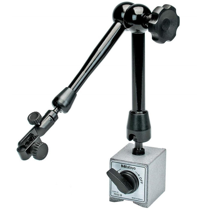Mitutoyo 7033B : Magnetic Base with Hydraulic Lock for 3/8" and 8mm Stem - anaum.sa