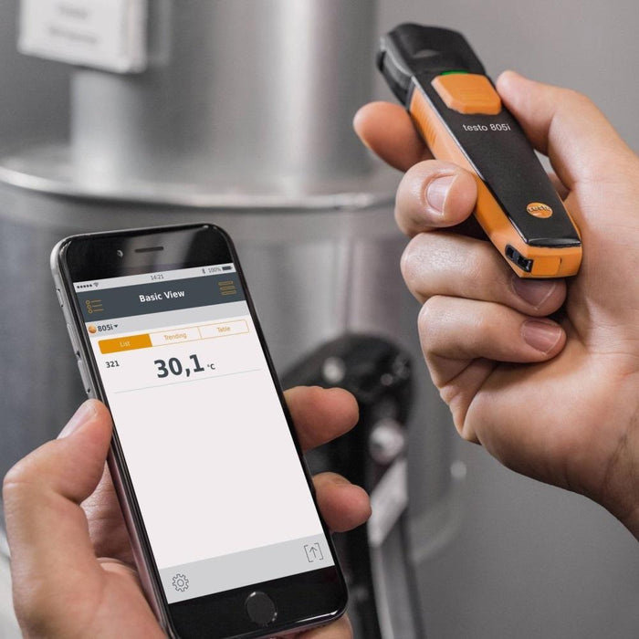 Testo 805 i : Infrared Thermometer with Smartphone Operation - anaum.sa