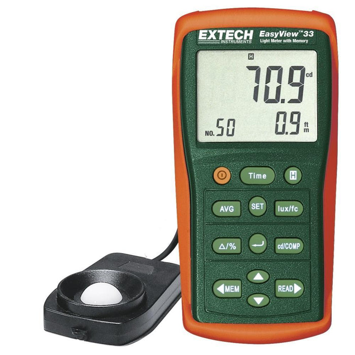 Extech EA33: EasyView Light Meter with Memory - anaum.sa