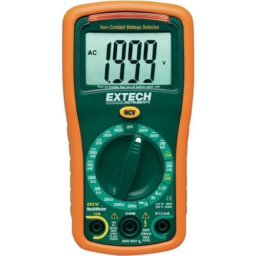 Extech EX310: 9 Function Mini MultiMeter + Non-Contact Voltage Detector - anaum.sa