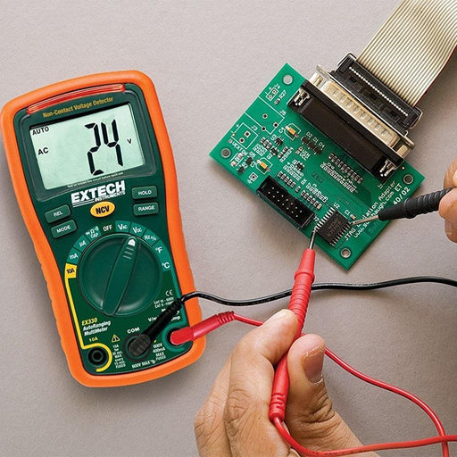 Extech EX330: 12 Function Mini MultiMeter + Non-Contact Voltage Detector - anaum.sa