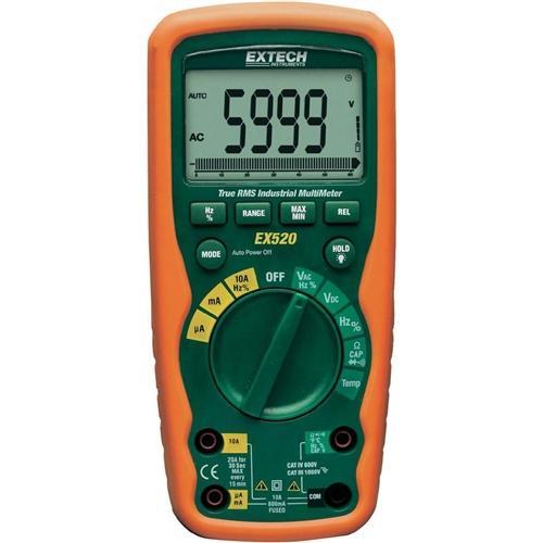 Extech EX520: 11 Function Heavy Duty True RMS Industrial MultiMeter - anaum.sa