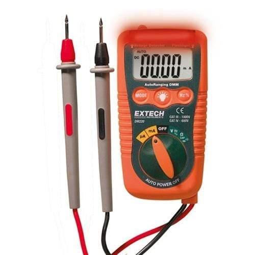 Extech DM220: Mini Pocket MultiMeter with Non-Contact Voltage Detector - anaum.sa