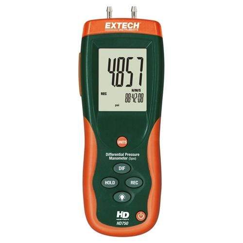 Extech HD750: Differential Pressure Manometer (5psi) - anaum.sa