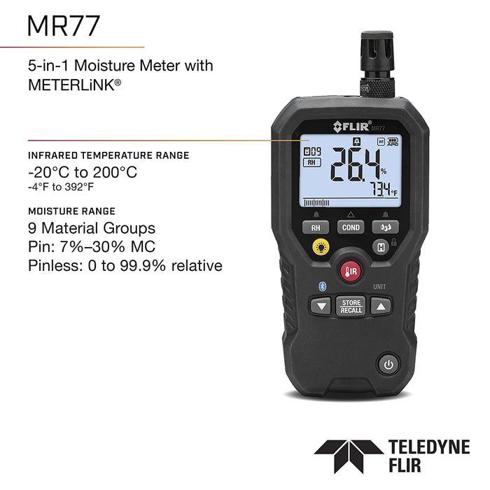 FLIR MR77 5-In-1 Moisture Meter With METERLiNK - anaum.sa